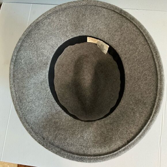 Wool Altar'd State Wide Brimmed Fedora Hat Women’s One Size Gray 100% Wool - Picture 5 of 8